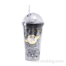 New double plastic cup with flashing light